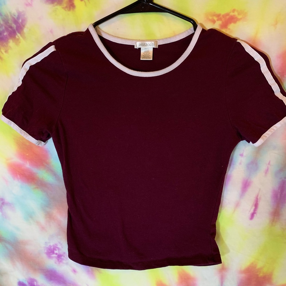 Women’s red bozzolo crop top